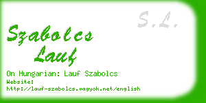 szabolcs lauf business card